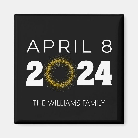 米国太陽の皆既食2024年4月8日 マグネット (正面)