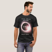 米国太陽の皆既食2024年4月8日 Tシャツ (正面フル)