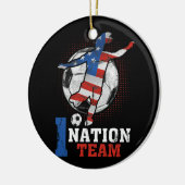 米国女子サッカーチームの選手ビッグファン#1民族チーム セラミックオーナメント (左)
