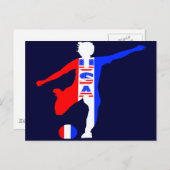 米国女子サッカーロゴ ポストカード (正面/裏面)