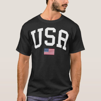米国女性愛国心ユニセックス強アメリカ国旗7月 Tシャツ