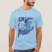 米国宇宙おもしろい軍宇宙飛行士がパンチエイリアン Tシャツ (正面)