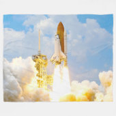 米国宇宙シャトルアトランティス フリースブランケット (正面(横))