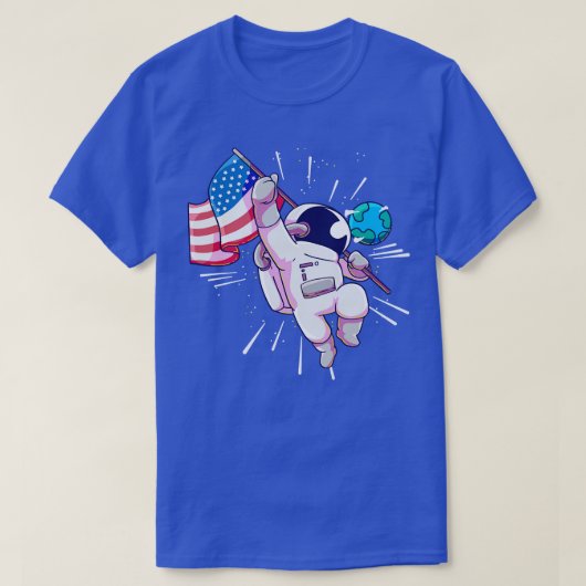 米国宇宙飛行士旗 Tシャツ (デザイン正面)