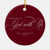 米国家族の写真を持つ宗教神 セラミックオーナメント (正面)