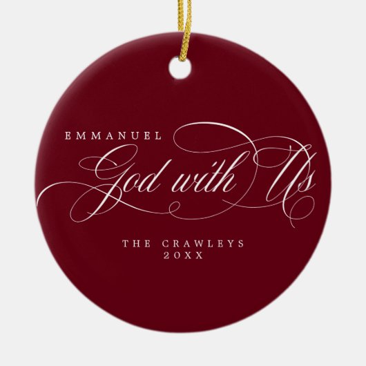 米国家族の写真を持つ宗教神 セラミックオーナメント (正面)