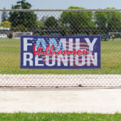 米国家族懇親会赤白青米国国旗 横断幕 (インサイチュ)