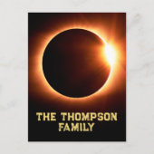 米国家族皆既食太陽の2024年4月8日 ポストカード (正面)