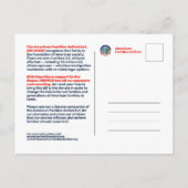 米国家族統一されたの上院議員へのポストカード ポストカード (裏面)