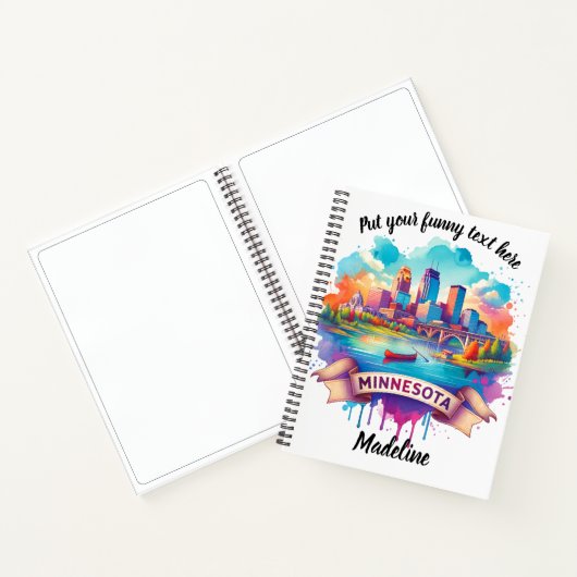 米国州の巧みな水の色 ノートブック (内部)