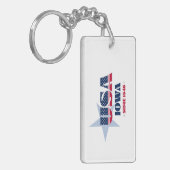 米国州アイオワモノグラムアクリルキーチェーン キーホルダー (正面左)