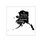 米国州アラスカ地図差出人住所ウッドアート ラバースタンプ (インプリント)