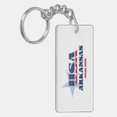 米国州アーカンサスモノグラムアクリルキーチェーン キーホルダー (正面左)
