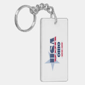 米国州オハイオモノグラムアクリルキーチェーン キーホルダー (正面左)