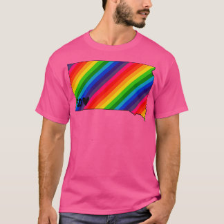 米国州サウスダコタレインボー Tシャツ