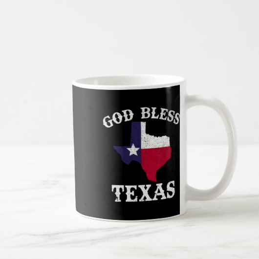 米国州テキサス州国旗Texan神祝福テキサス州 コーヒーマグカップ (右)