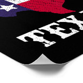 米国州テキサス州国旗Texan神祝福テキサス州 ポスター (角)