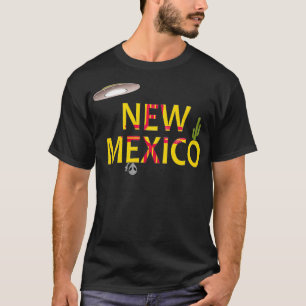 米国州ニューメイコギフトティー国旗UFOとエイリアンPr Tシャツ