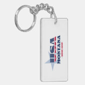 米国州モンタナモノグラムアクリルキーチェーン キーホルダー (正面左)