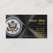 米国州省(DoS)エンブレム[3D] 名刺 (裏面)