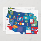 米国州 ポストカード (正面/裏面)