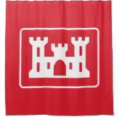 米国工兵団DOD軍隊 シャワーカーテン (正面)