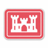 米国工兵団DOD軍隊 シール (正面)