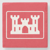 米国工兵団DOD軍隊 ストーンコースター (正面)