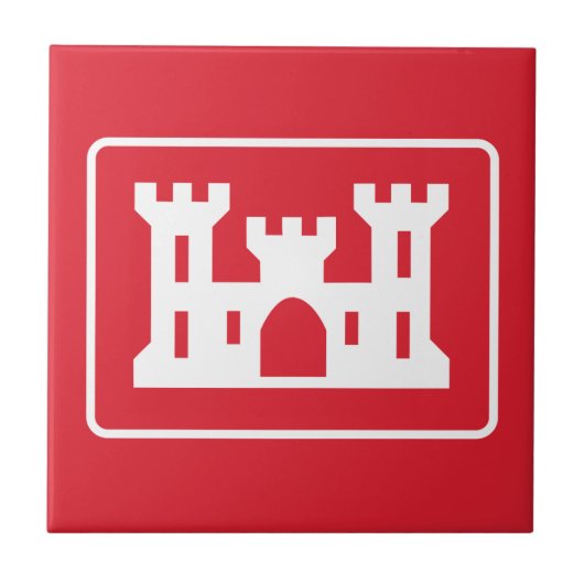 米国工兵団DOD軍隊 タイル (正面)