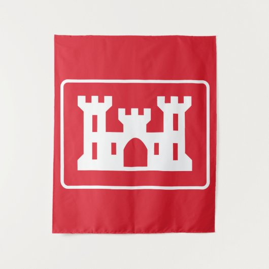 米国工兵団DOD軍隊 タペストリー (正面)