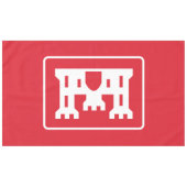 米国工兵団DOD軍隊 テーブルクロス (正面(横))