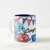 米国市民および居住者マグギフト ツートーンマグカップ (正面左)