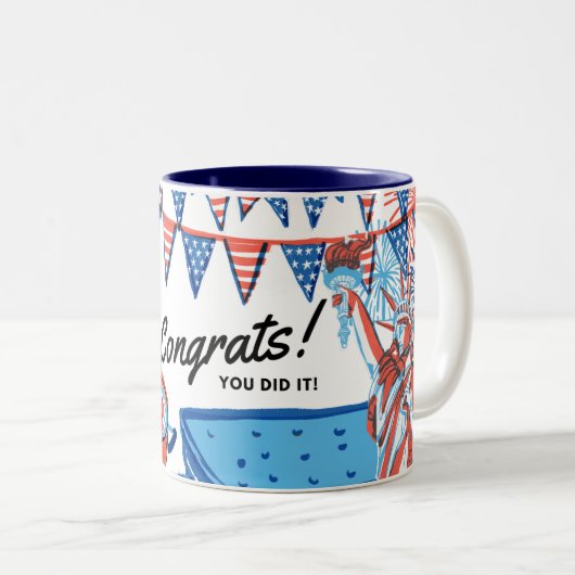 米国市民および居住者マグギフト ツートーンマグカップ (正面右)