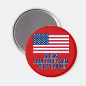 米国市民の新しい贈り物とTシャツ マグネット (正面/裏面)