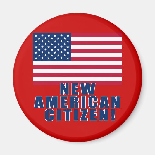 米国市民の新しい贈り物とTシャツ マグネット (正面)