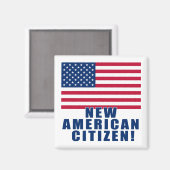 米国市民の新しい贈り物とTシャツ マグネット (正面/裏面)