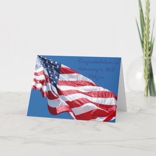 米国市民カードへのお祝い カード (正面)