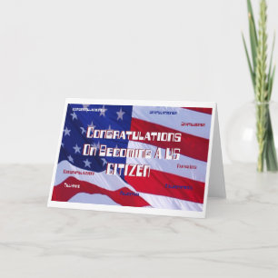 米国市民カードへのお祝い カード