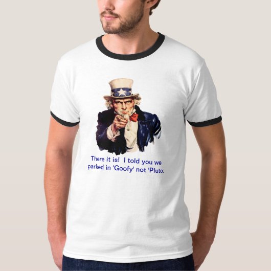 米国市民キャプションTシャツのテンプレート Tシャツ (正面)
