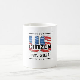 米国市民ギフト誇りを持った米国市民権USA コーヒーマグカップ