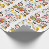 米国市民ジョージ・ワシントンの人形自由の女神 ラッピングペーパー (角)