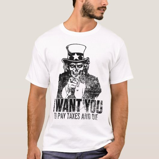 米国市民スカルのワイシャツ Tシャツ (正面)