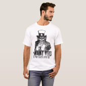 米国市民スカルのワイシャツ Tシャツ (正面フル)