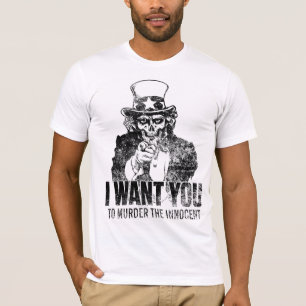 米国市民スカルのワイシャツ Tシャツ