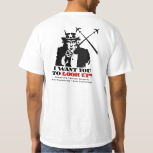 米国市民停止Chemtrailsを言います Tシャツ