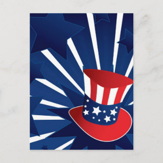 米国市民帽子 ポストカード