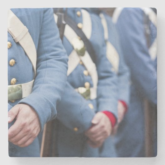 米国市民戦争時代の海兵隊員、軍隊 ストーンコースター (正面)