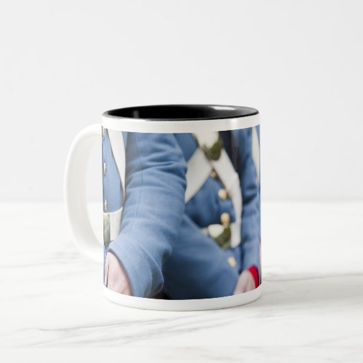 米国市民戦争時代の海兵隊員、軍隊 ツートーンマグカップ (正面左)