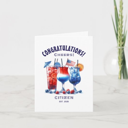 米国市民権おめでとうカード アメリカンカード サンキューカード (正面)