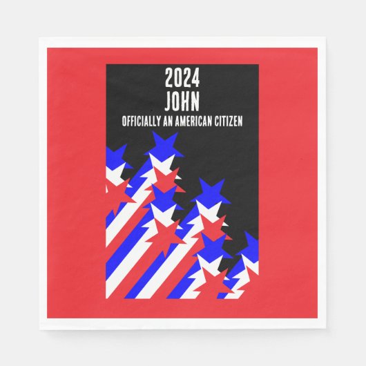 米国市民権の付与 スタンダードランチョンナプキン (正面)